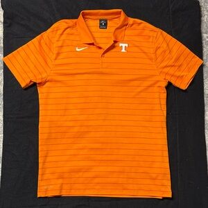 Nike Men's Tennessee Volunteers Striped Orange Polo Shirt